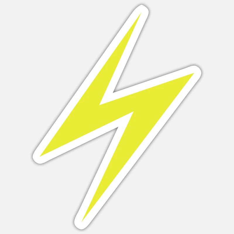 Logo éclair foudre Sticker taille S (10 x 10 cm)