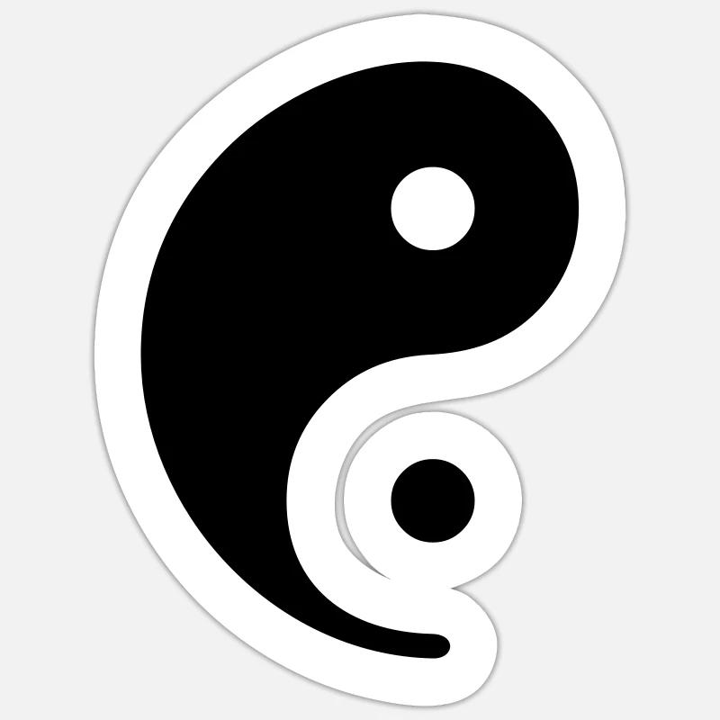 YIN & YANG - einfach 01 Sticker Größe S (10 x 10 cm)