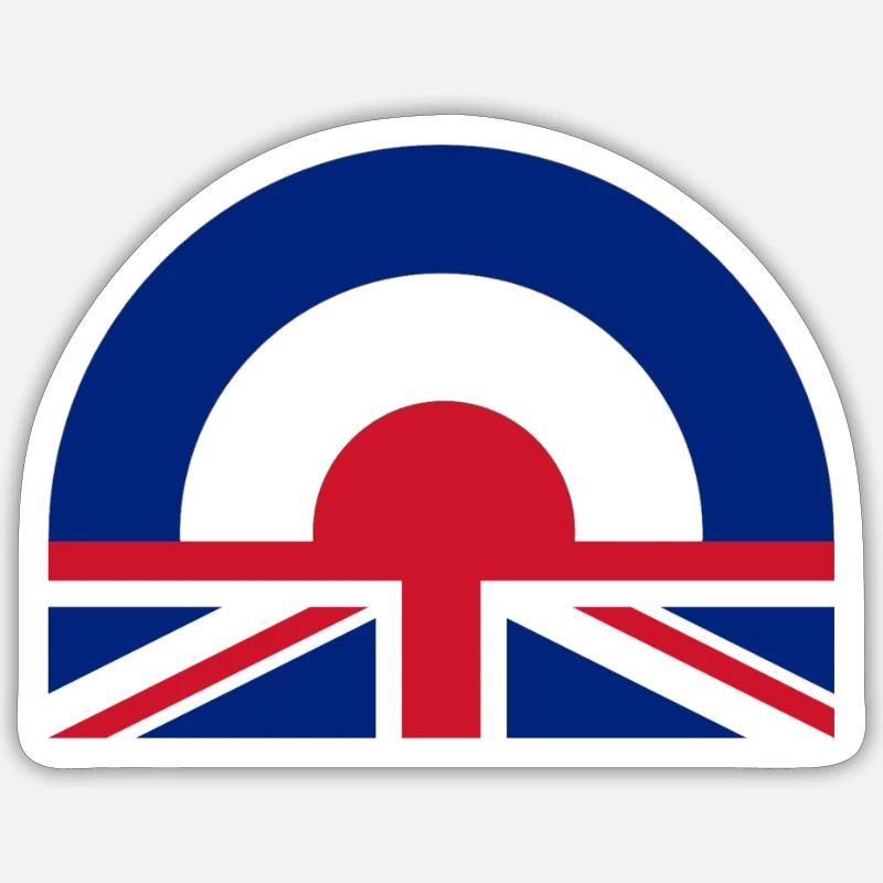British Mod - Sticker size S (10 x 10 cm) - white matte