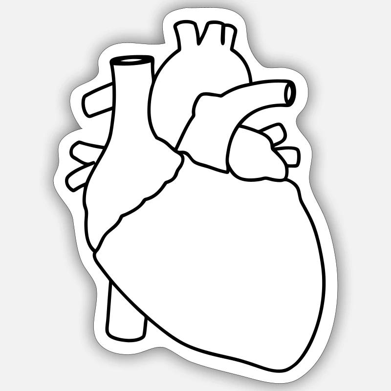 Coeur - Sticker taille S (10 x 10 cm) - blanc mat