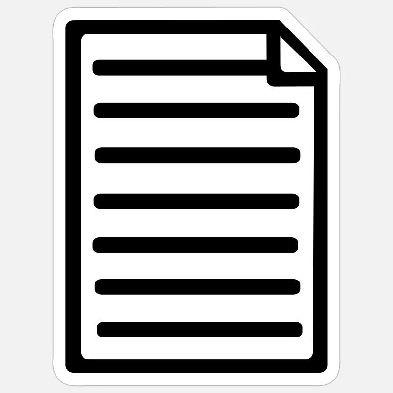 Feuille de papier - Sticker taille S (10 x 10 cm) - blanc mat