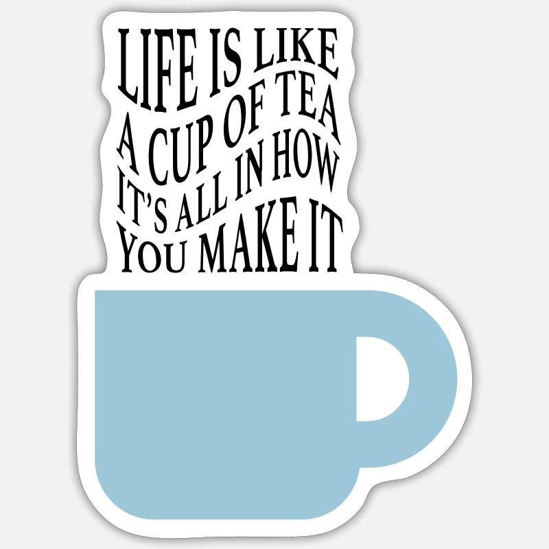 La vie comme le thé Sticker taille S (10 x 10 cm)