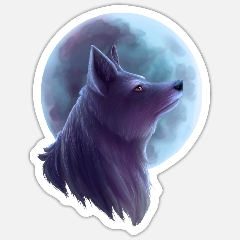 Silver Wolf Sticker size S (10 x 10 cm)