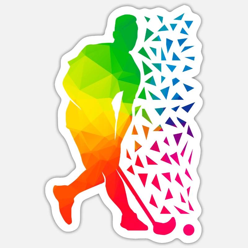Floorball - Sticker size S (10 x 10 cm) - white matte