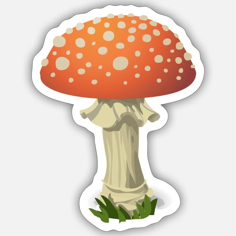 Toadstool - Sticker size S (10 x 10 cm) - white matte