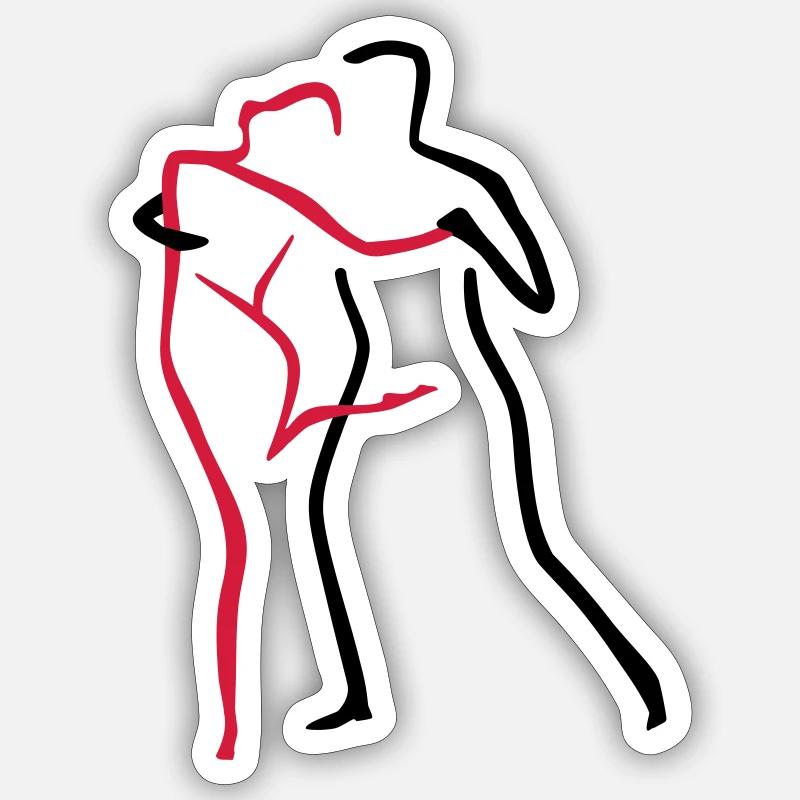 Tango-2 - Sticker Größe S (10 x 10 cm) - Mattweiß