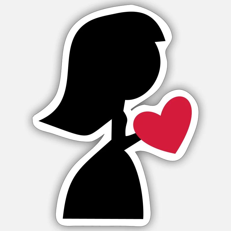 bride - Sticker size S (10 x 10 cm) - white matte