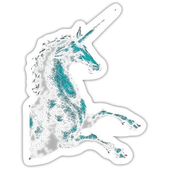 Magic Unicorn / Unicorn Spirit - Sticker size S (10 x 10 cm) - white matte - Front