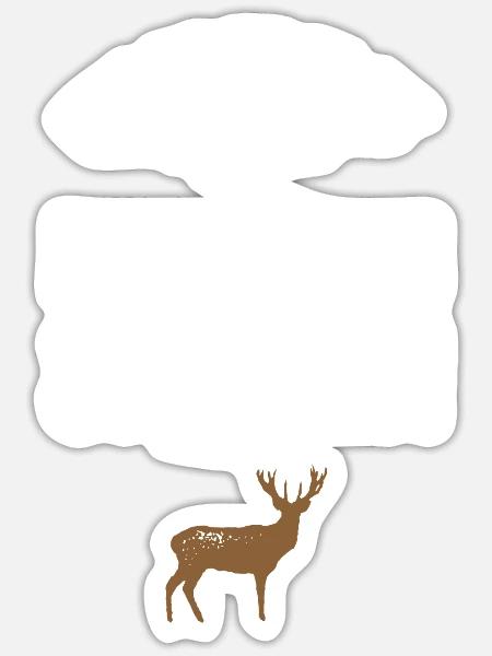 Draußen Spielen - Jagd - Sticker Größe S (10 x 10 cm) - Mattweiß