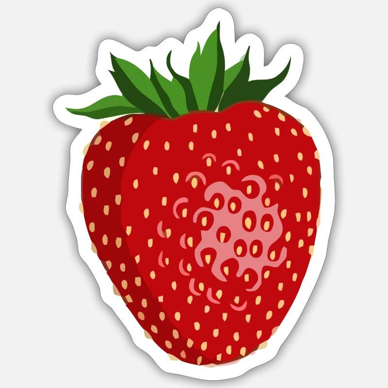 Erdbeere,Obst,Frucht Sticker Größe S (10 x 10 cm)