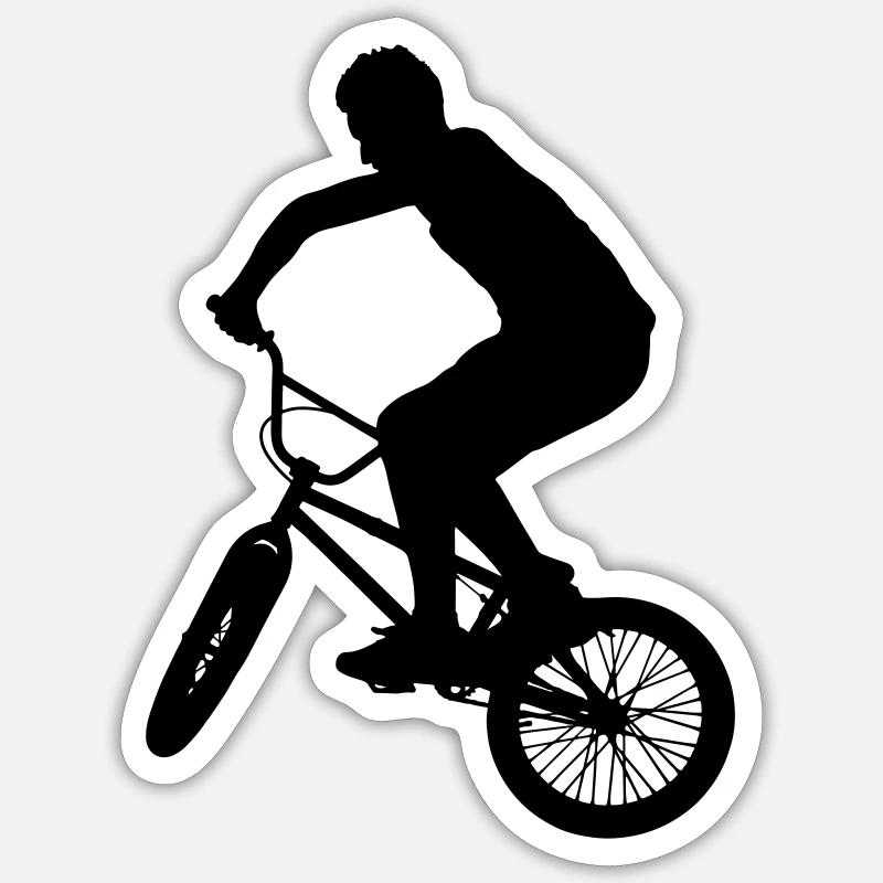BMX - Sticker taille S (10 x 10 cm) - blanc mat
