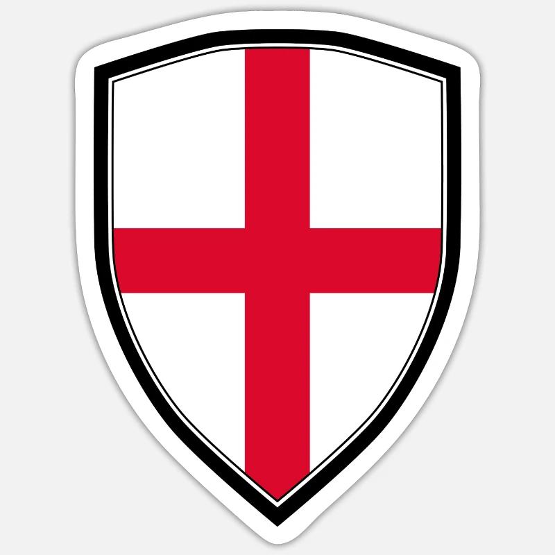 ANGLE FLAG SHIELD - Sticker taille S (10 x 10 cm) - blanc mat