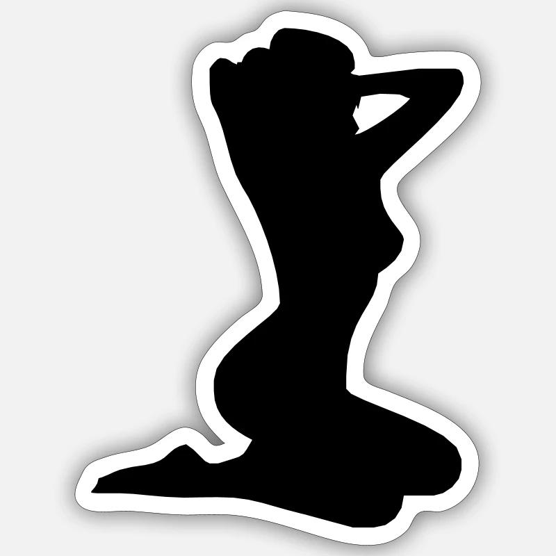 sexy - Sticker taille S (10 x 10 cm) - blanc mat