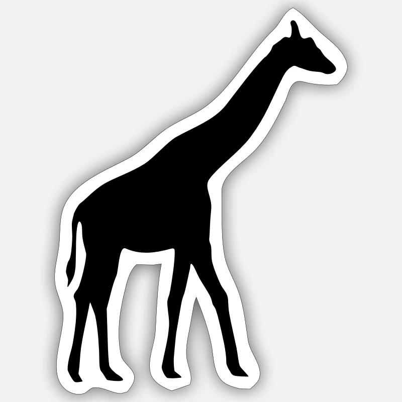 Giraffe - Sticker size S (10 x 10 cm) - white matte
