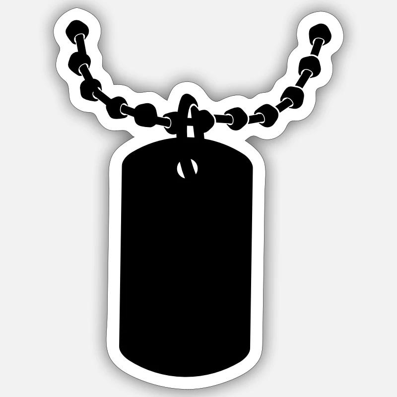 militaire - Sticker taille S (10 x 10 cm) - blanc mat