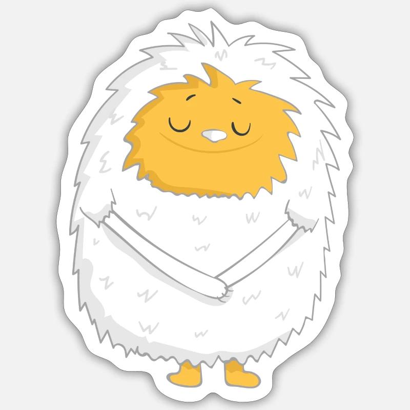 Yeti Winter - Sticker taille S (10 x 10 cm) - blanc mat