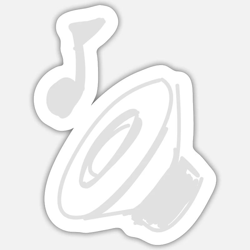 speaker - Sticker size S (10 x 10 cm) - white matte
