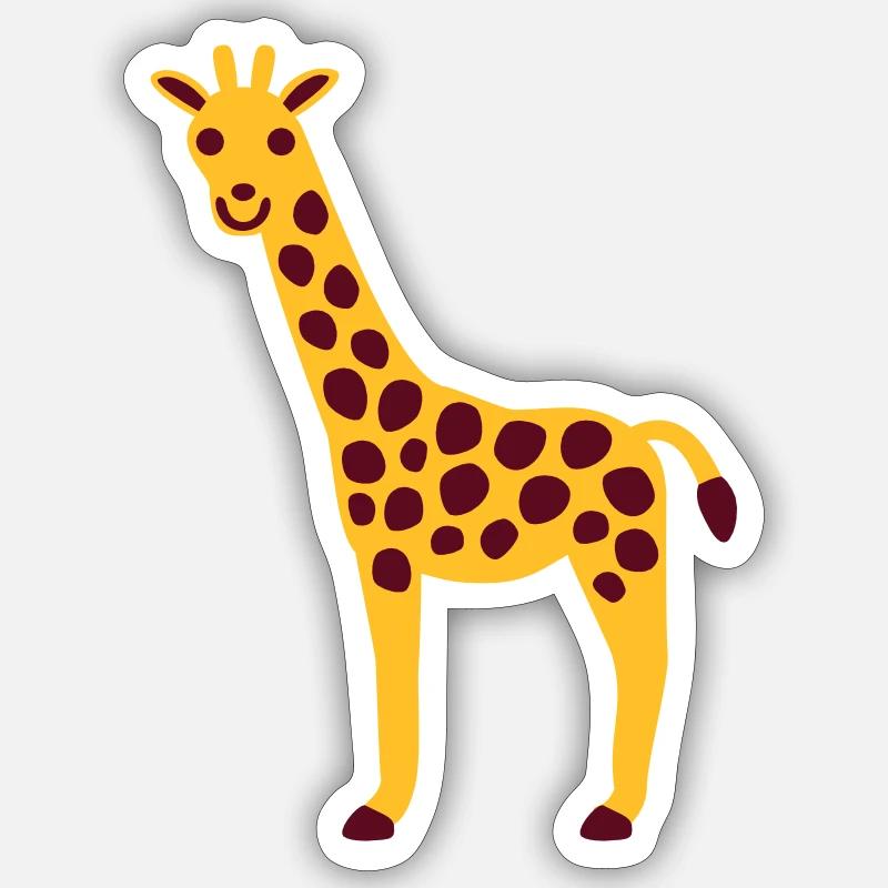 Giraffe - Sticker Größe S (10 x 10 cm) - Mattweiß