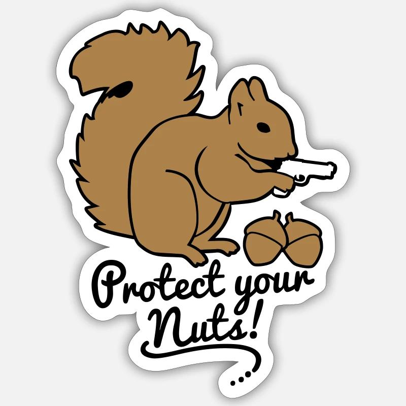 protect your nuts Sticker taille S (10 x 10 cm)