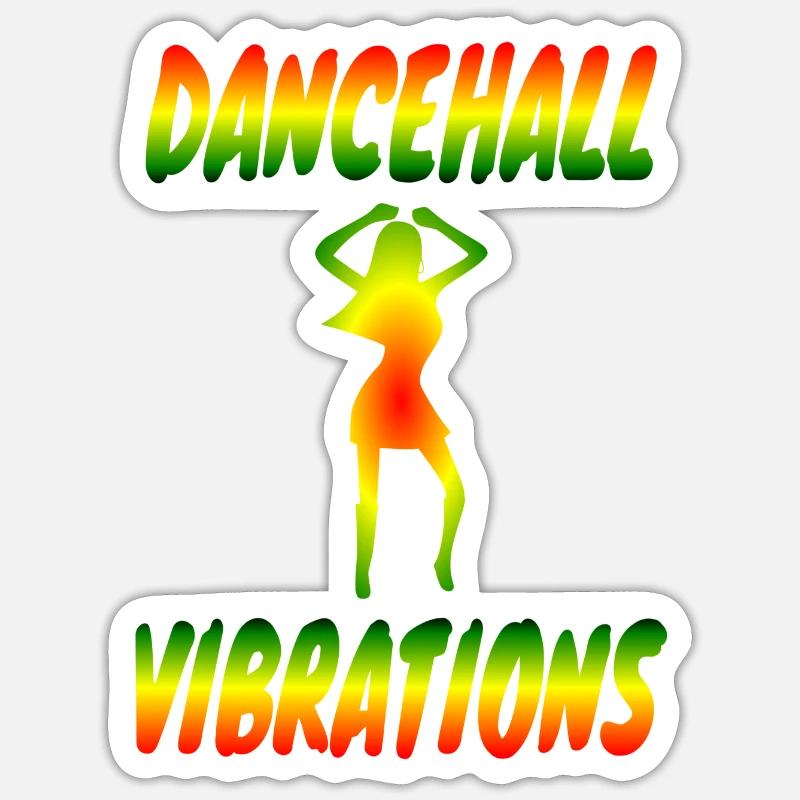 Dancehall - Sticker Größe S (10 x 10 cm) - Mattweiß