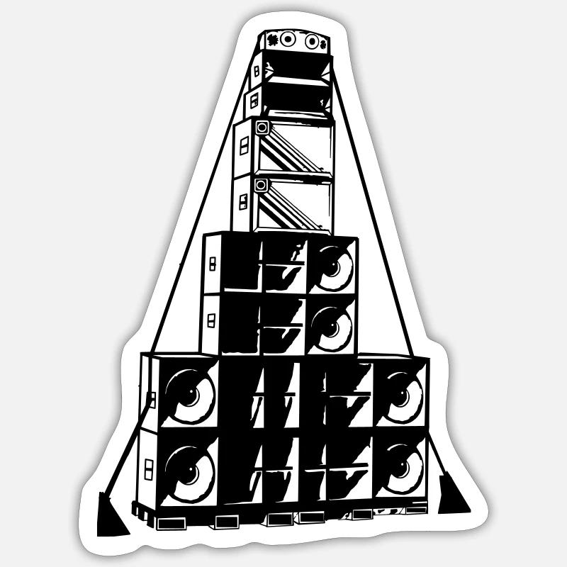 système de sonorisation gratuit Sticker taille S (10 x 10 cm)