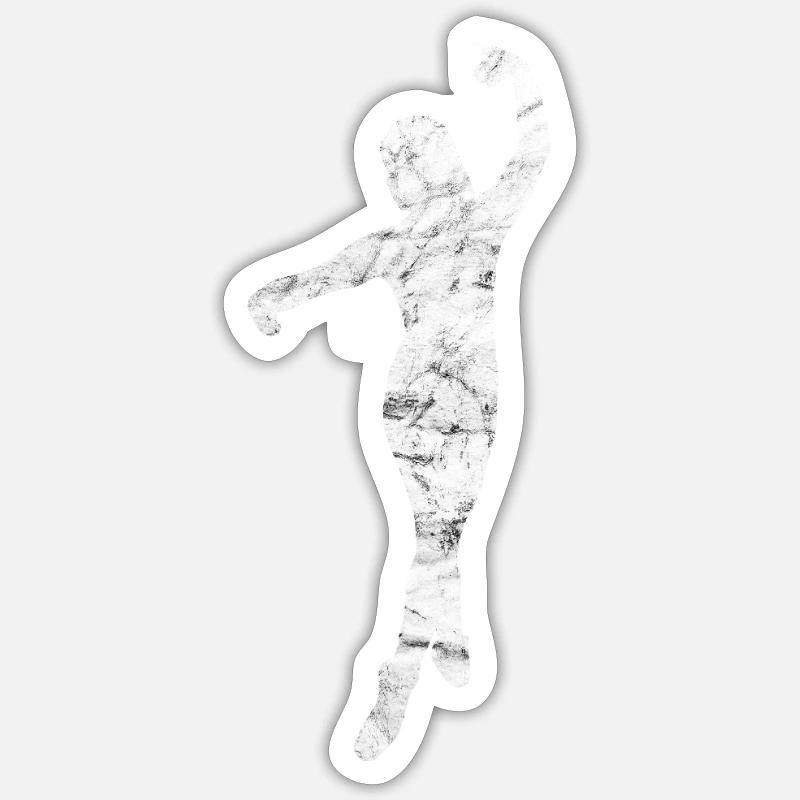 Danse - Sticker taille S (10 x 10 cm) - blanc mat