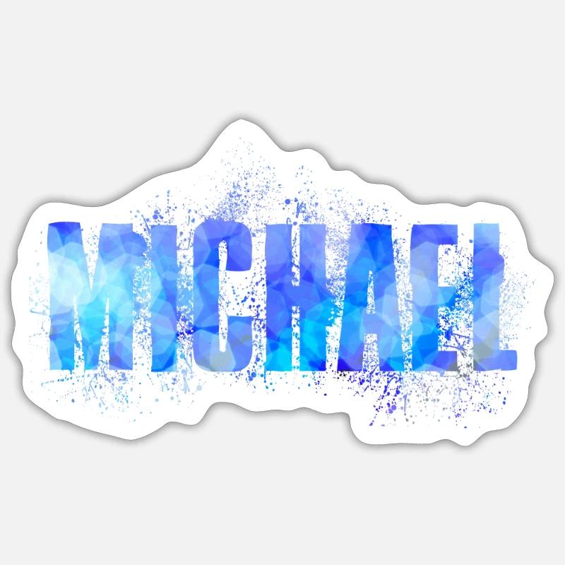 Michael - Sticker size S (10 x 10 cm) - white matte