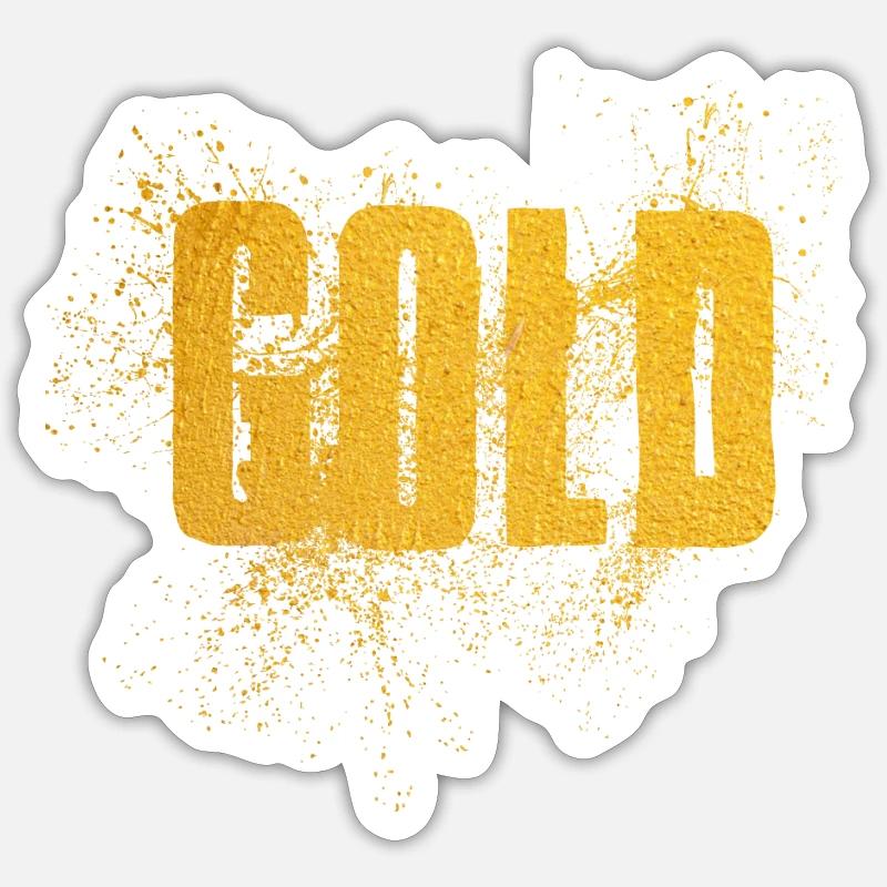 or - Sticker taille S (10 x 10 cm) - blanc mat