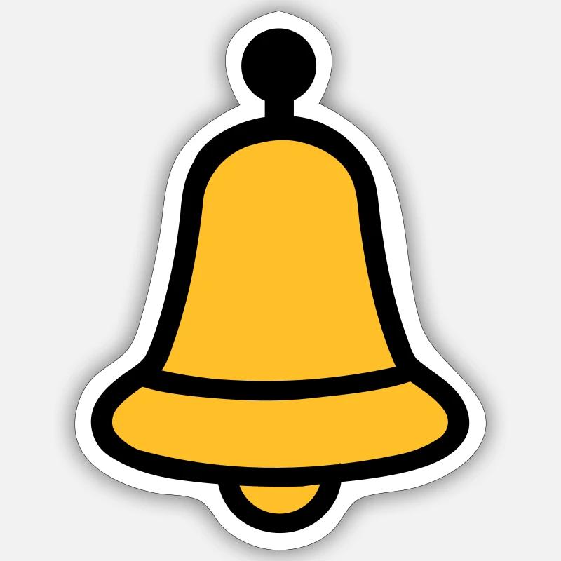 Glocke - Sticker Größe S (10 x 10 cm) - Mattweiß