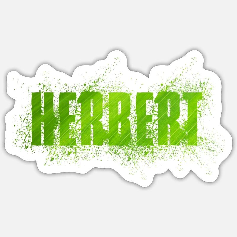 Herbert - Sticker Größe S (10 x 10 cm) - Mattweiß