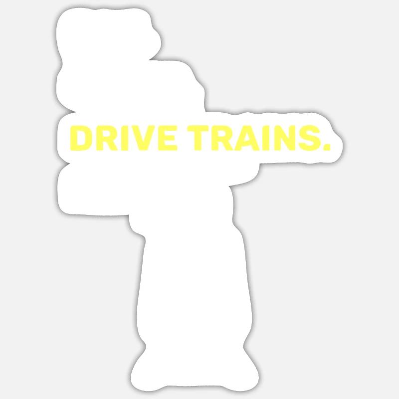 Train leader train funny saying - Sticker size S (10 x 10 cm) - white matte