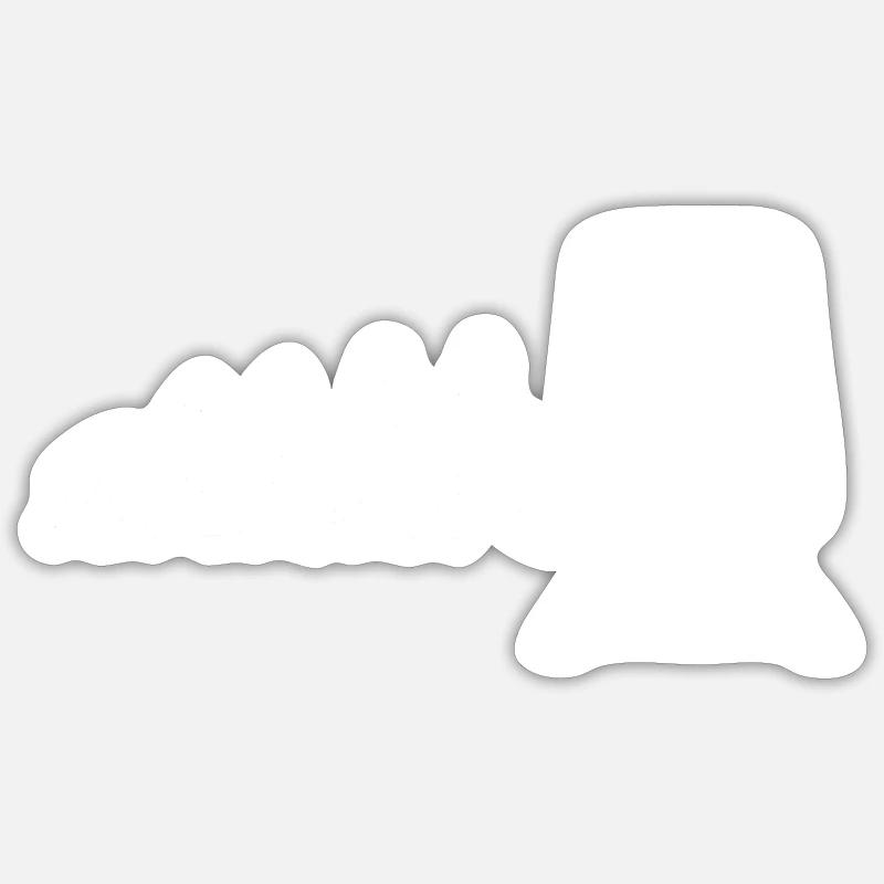 Train locomotive train driver - Sticker size S (10 x 10 cm) - white matte