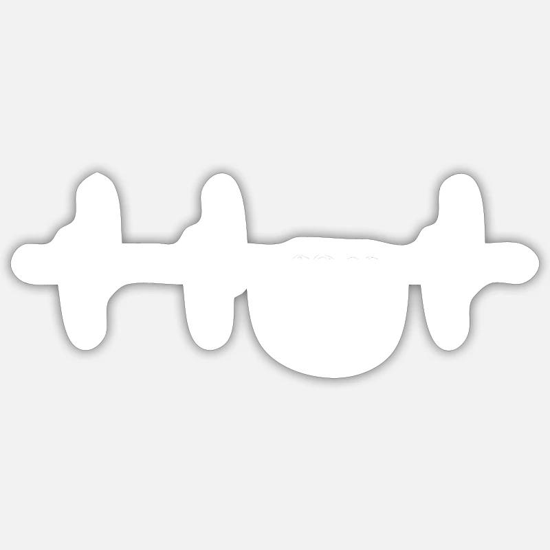 indolence - Sticker taille S (10 x 10 cm) - blanc mat