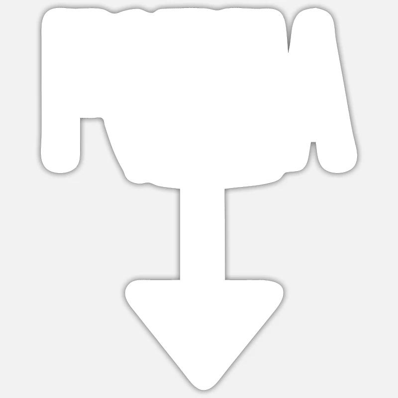 PIZZA - Sticker Größe S (10 x 10 cm) - Mattweiß