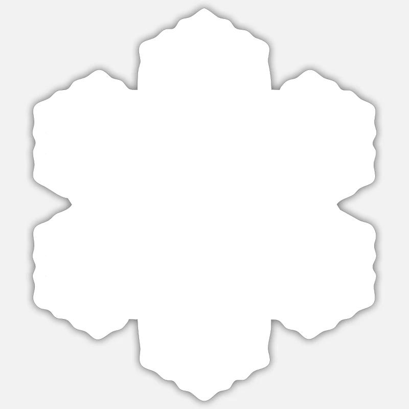 hiver - Sticker taille S (10 x 10 cm) - blanc mat