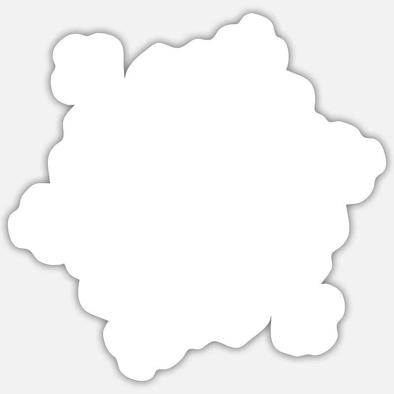 snow - Sticker size S (10 x 10 cm) - white matte