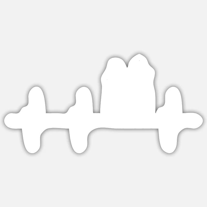 Mariage - Sticker taille S (10 x 10 cm) - blanc mat