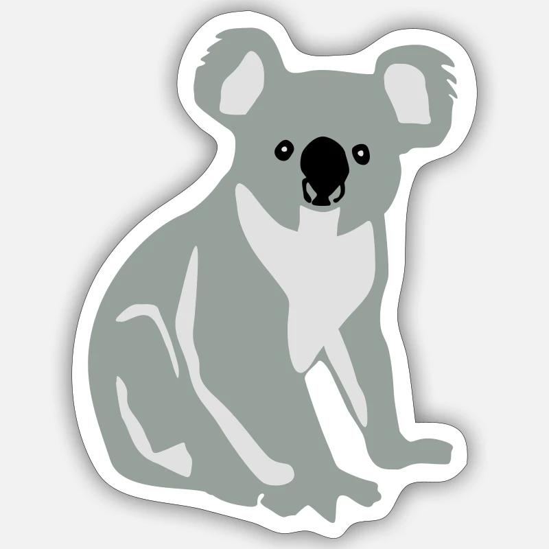 Koala bear, ours en peluche - Sticker taille S (10 x 10 cm) - blanc mat