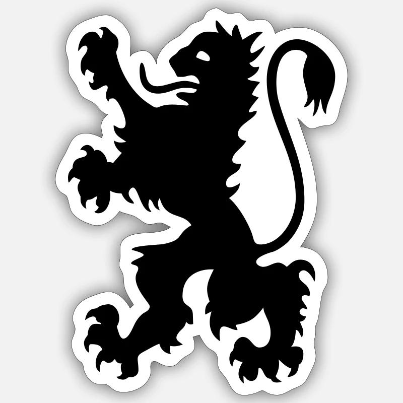 Heraldic lion Sticker size S (10 x 10 cm)