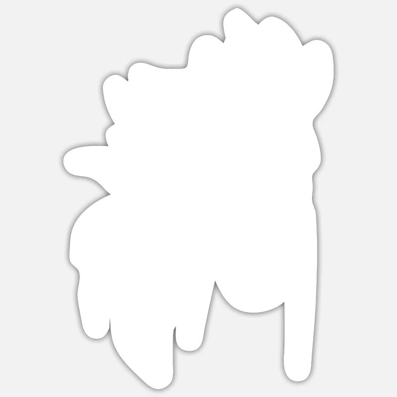 cheval - Sticker taille S (10 x 10 cm) - blanc mat