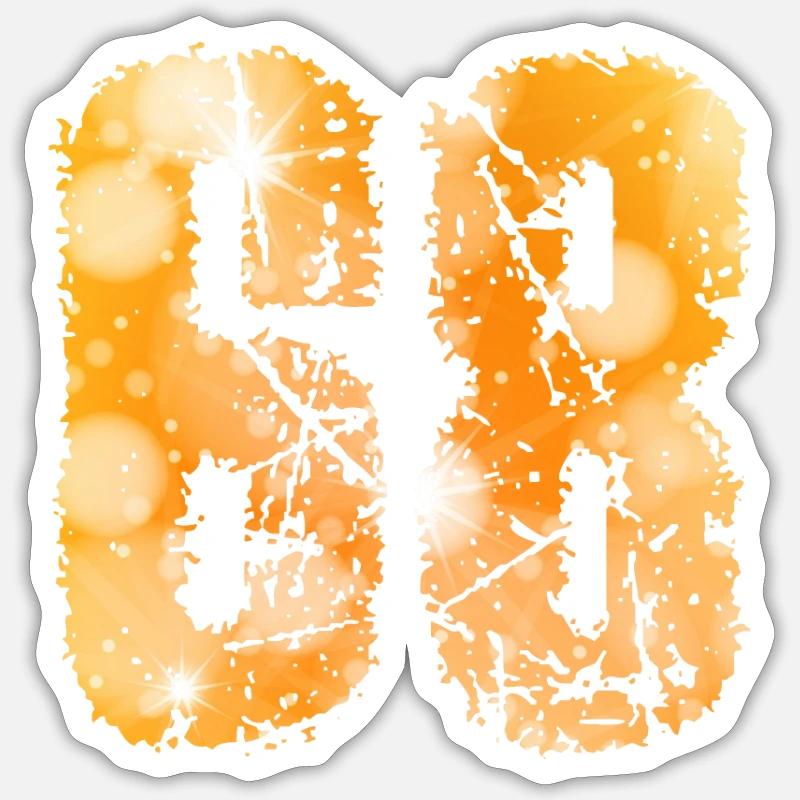 68 - Sticker Größe S (10 x 10 cm) - Mattweiß
