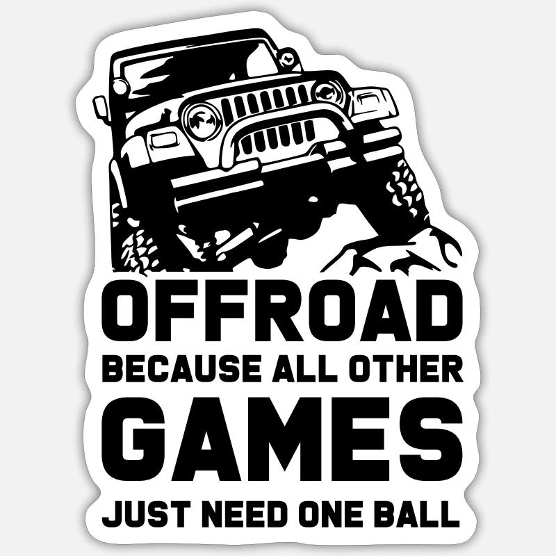 Offroad. Sticker Größe S (10 x 10 cm)