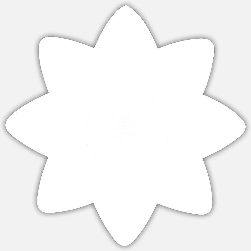 méditation - Sticker taille S (10 x 10 cm) - blanc mat
