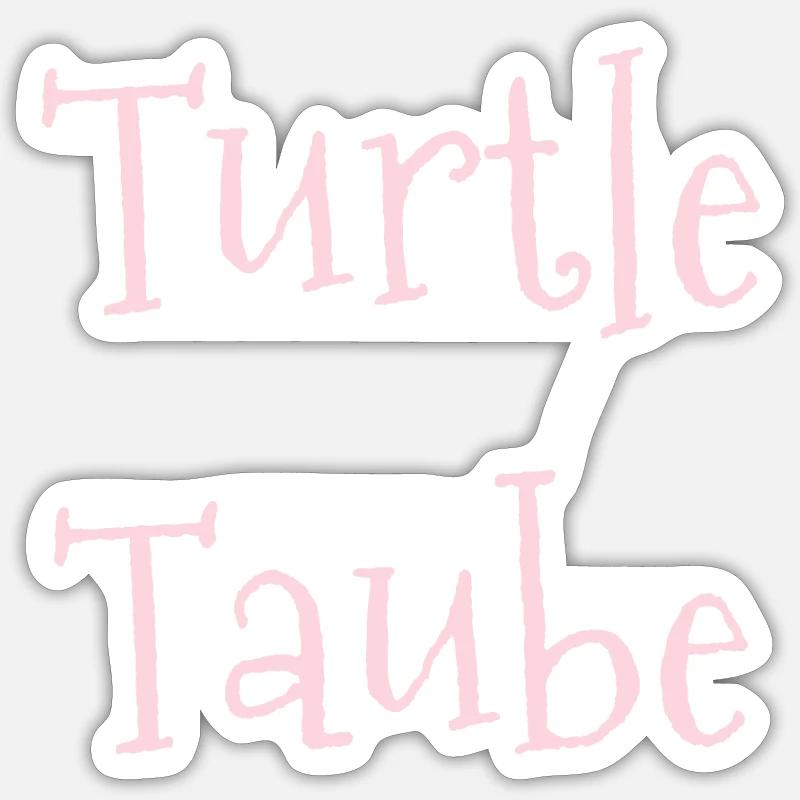 Turtel Taube - Sticker Größe S (10 x 10 cm) - Mattweiß
