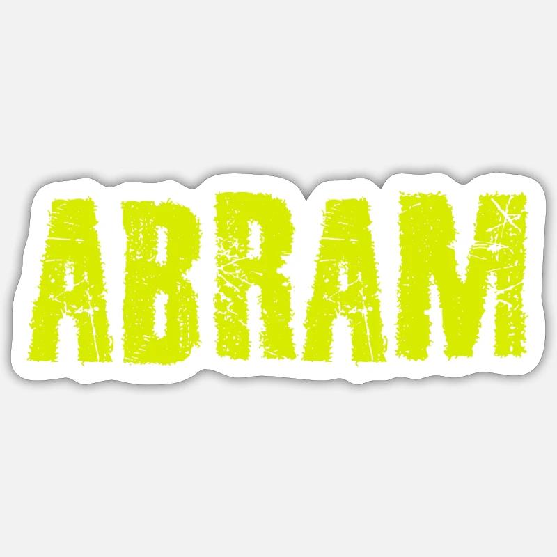 Abram / Abraham - Sticker taille S (10 x 10 cm) - blanc mat