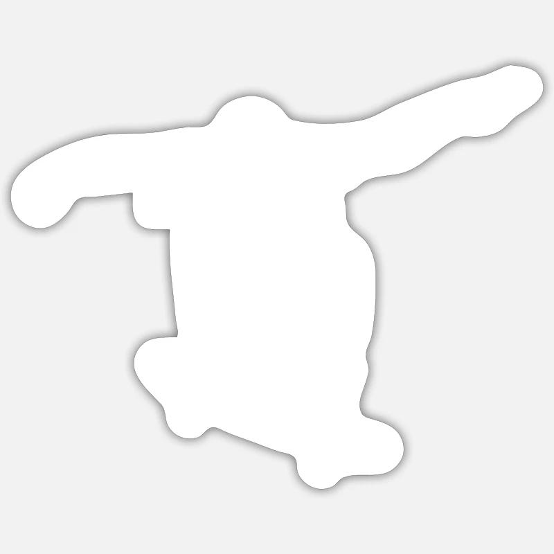 Skateboarder - Sticker size S (10 x 10 cm) - white matte