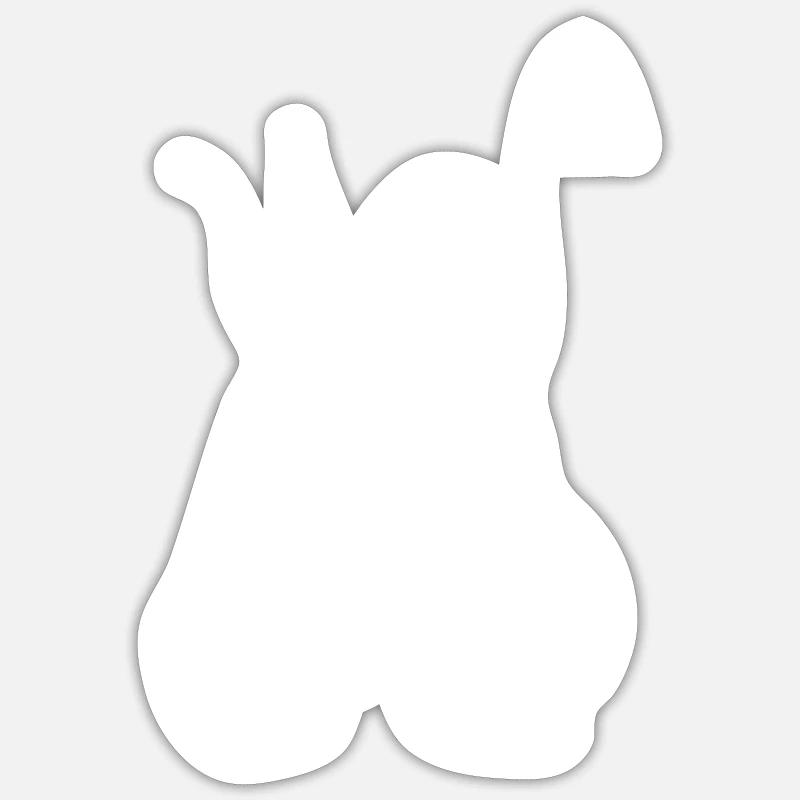 boxe - Sticker taille S (10 x 10 cm) - blanc mat