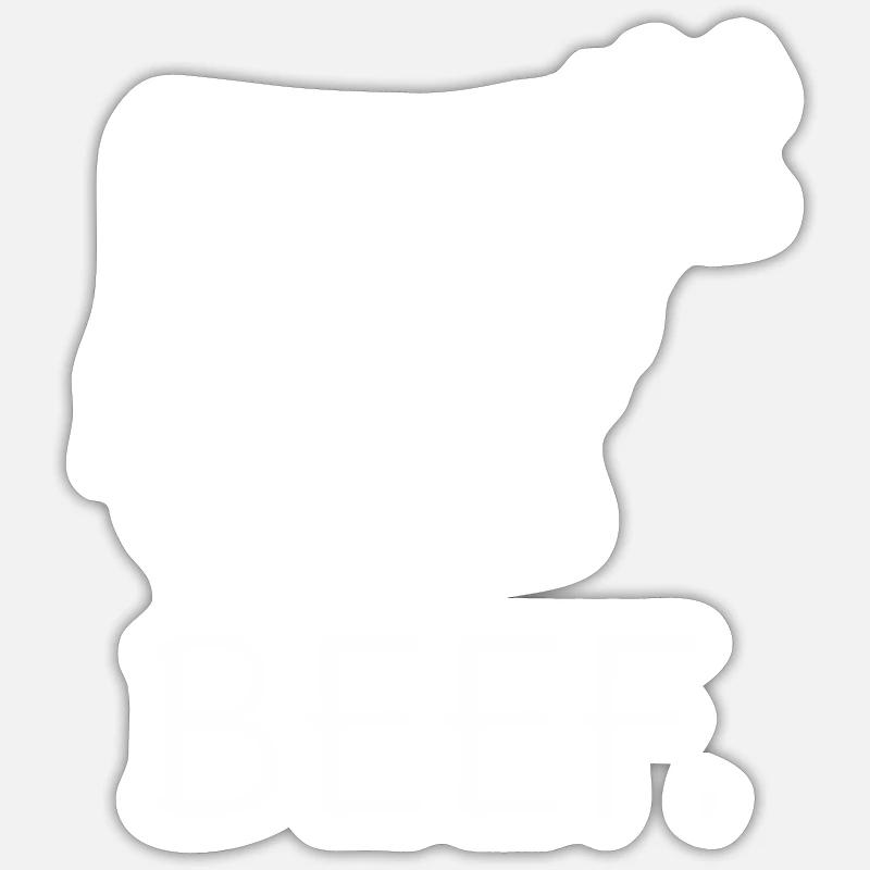 meat - Sticker size S (10 x 10 cm) - white matte