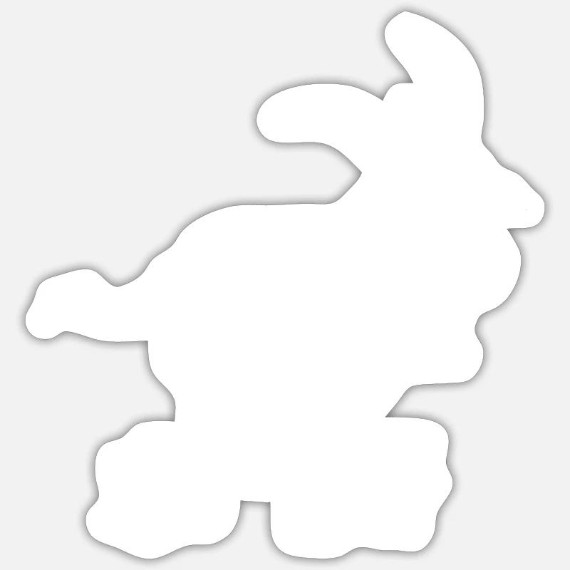 chèvre - Sticker taille S (10 x 10 cm) - blanc mat