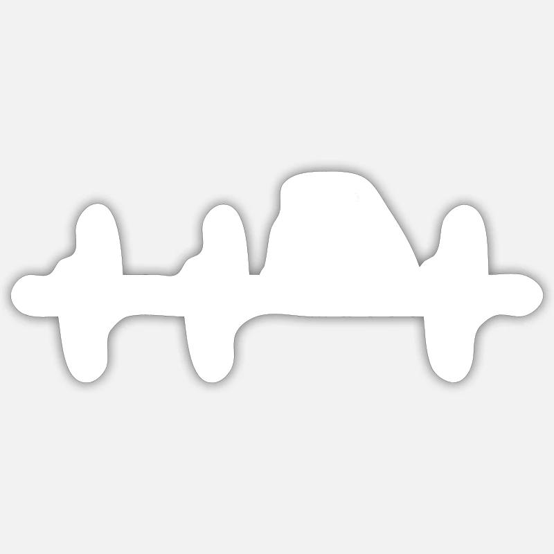 golf - Sticker taille S (10 x 10 cm) - blanc mat